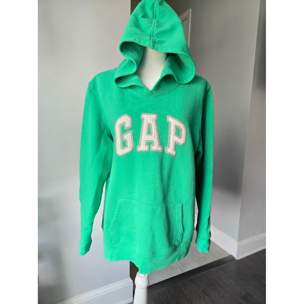 GAP "Vintage Soft" Fleece Pullover Hoodie – Kelly Green – Unisex Size XL